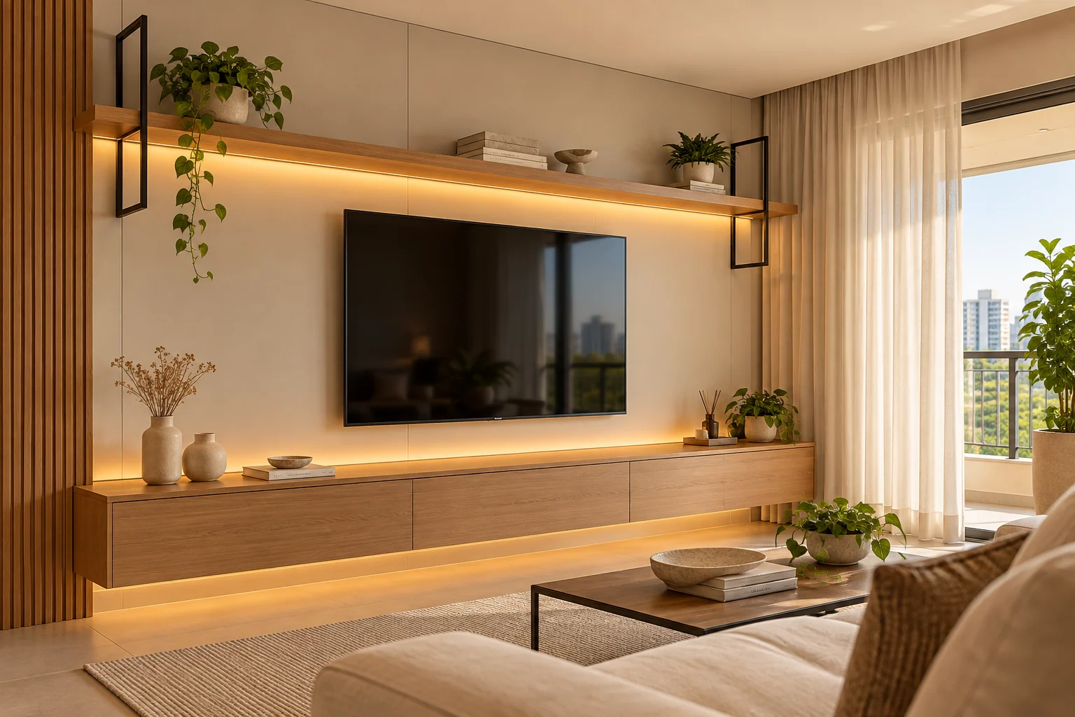 Inspiração de salas e home theater com móveis sob medida